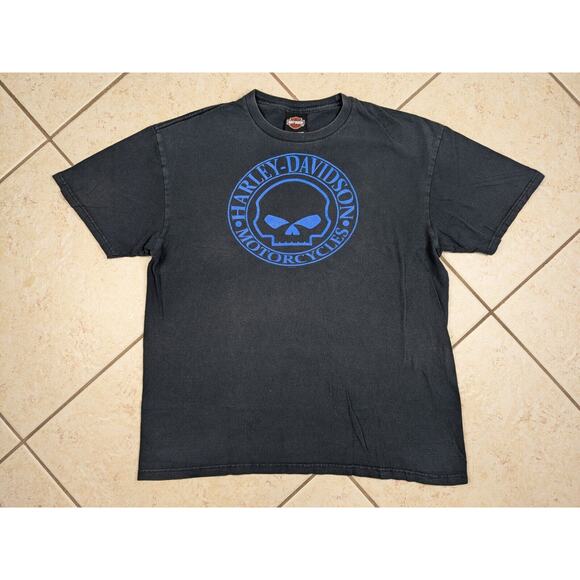 Harley Davidson Motorcycles Skull T-Shirt Mens XL Swannanoa Asheville NC - Picture 1 of 7